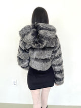 [Only Seow] 1107. Big hood fur crop jk (3color)