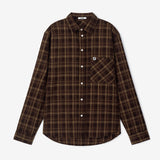 Oversized Check Shirt Brown
