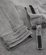 BBD ヴィンテージ クラッシュ フード デニム ジップアップ ジャケット (Vintage Gray)