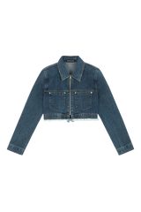CROP DENIM JACKET (FOR UNISEX)
