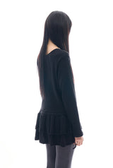 Ruffled string flare one-piece