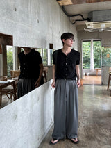 Maison two tuck banding slacks