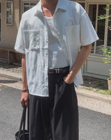 ヒメズ オックスフォード ロールアップ ショートスリーブ シャツ