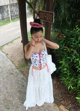 a strawberry tube top bikini