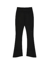 Button Slit Bootcut Pants / Black