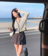 [BELLIDE MADE] Peanuts, buccul semi-cropped cardigan