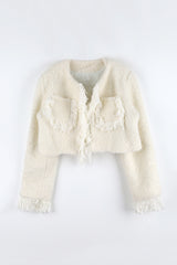 Serine boucle crop jacket