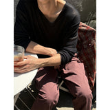 [Unisex] リネンカッティングサマーニット(4color)