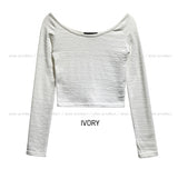 Angie basic off-shoulder long sleeves