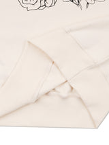 UNISEX Rose Embossed ブラウス レギュラーフィット スウェットシャツ クリーム (FCF1TS328M)