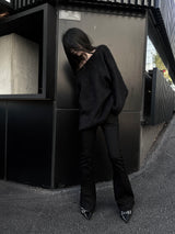 overfit mohair lips-neck knit (2color)