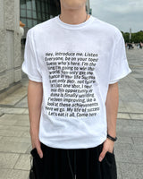 English lettering short sleeve t-shirt