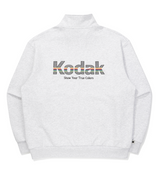 レインボーハーフジップアップスウェットシャツ【レッド】