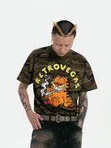 RTVG(RETROVEGAS) 420ガーフィールドスモーキングカモTシャツ