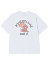 26SS BEAR DOLL HUG BROWN LINE FRIENDS SHORT SLEEVE T-SHIRT