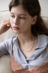 [Set] Gold and silver 2 chain necklace