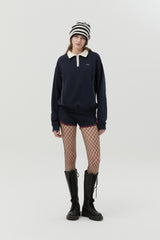 PUNK TRACK DOLPHIN PANTS [DARK NAVY]
