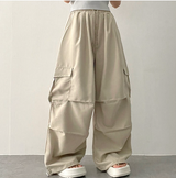 Reedy ポケットピンタックパラシュートワイドパンツ