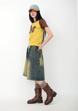Toned-Down Raglan Short Sleeve T-Shirt