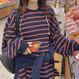 チールボックスフィットストライプTシャツ