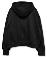 Gothic Cross Arch Lettering Hoodie_Black