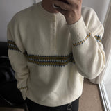 ASCLO チェーンヘンリーネックニット (4color)