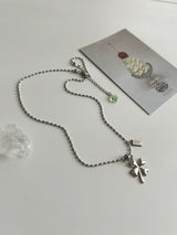 cjn Lucky Clover Kitch Two Way Bold Necklace