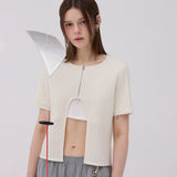 Two way Zip Cardigan Ivory