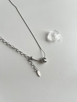 ddo vertical bold donut coin two way long layered necklace