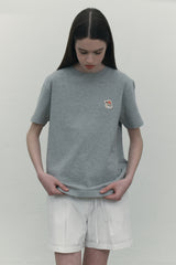 WITTY BUNNY ワッペンTシャツ [MELANGE GRAY]