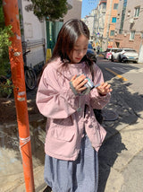 Aine Cotton Washing Crackers Field Jacket