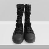 Ned Buckle Suede Middle Boots