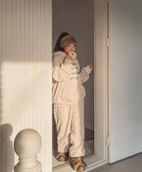 Bagel Fleece Pintuck String Pants