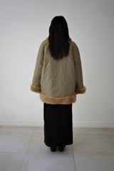 Reversible fur coat, Camel