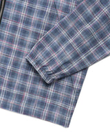 HOODED CHECK WIND BREAKER BLUE(CV2FSUB962A)