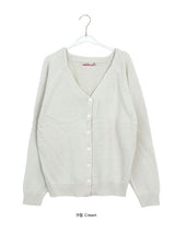 Hio Basic Loose-Fit V-Neck Cardigan