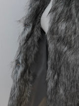 dual shade faux fur jacket (2color)