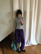 26SS★ [BAONHAUS] Alt Color Banding Wide Jogger Pants
