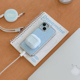 ベイビーブルー ミニ ドット AirPods ケース