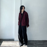 Classic Vintage Red & Black Plaid Shirt