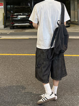 [Linen] カーペンダーバンディングバミューダパンツ