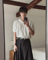 Palette Soft Collar Short Sleeve Knit