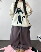 バルーンワイドコライド ベルトポイントフリースバルーンワイドパンツ🖤💜 5カラーズ