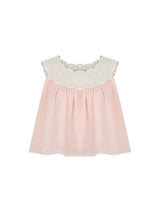 Swan Embroidered A Line Blouse _ Pink