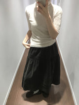 Winkle Three Quarter Sleeve Turtleneck T-shirt (2 Colors)
