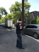 ビニールハーツスエードコントラストニットジップアップ (2C)