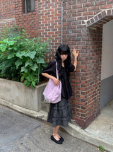 Chisa vintage flower pigment tote bag