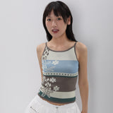 CONFUN 25SS オリジナルパターン ジャガードニットサスペンダー