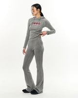 Patch Slim Hoodie _ Light Grey