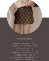 チェックミニスカート
